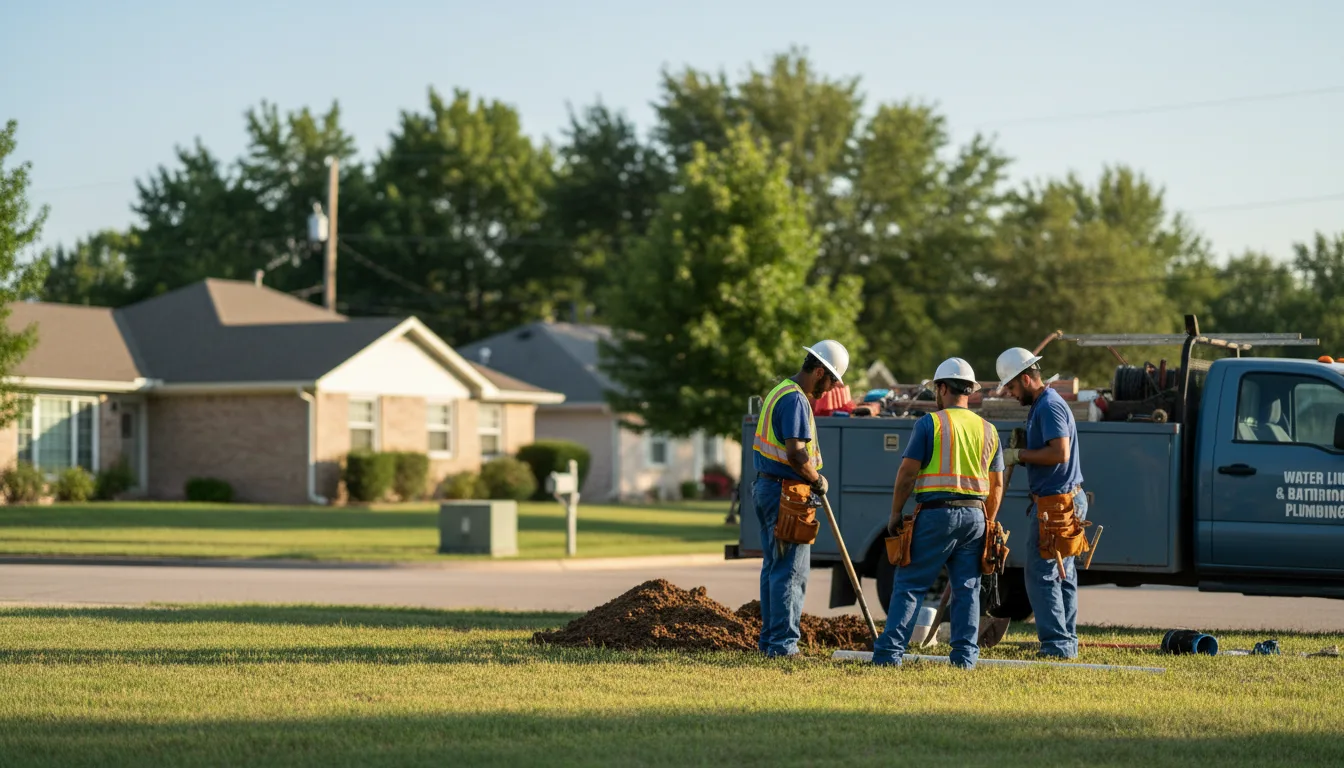 Residential water line and bathroom plumbing service in Prospect, VA
